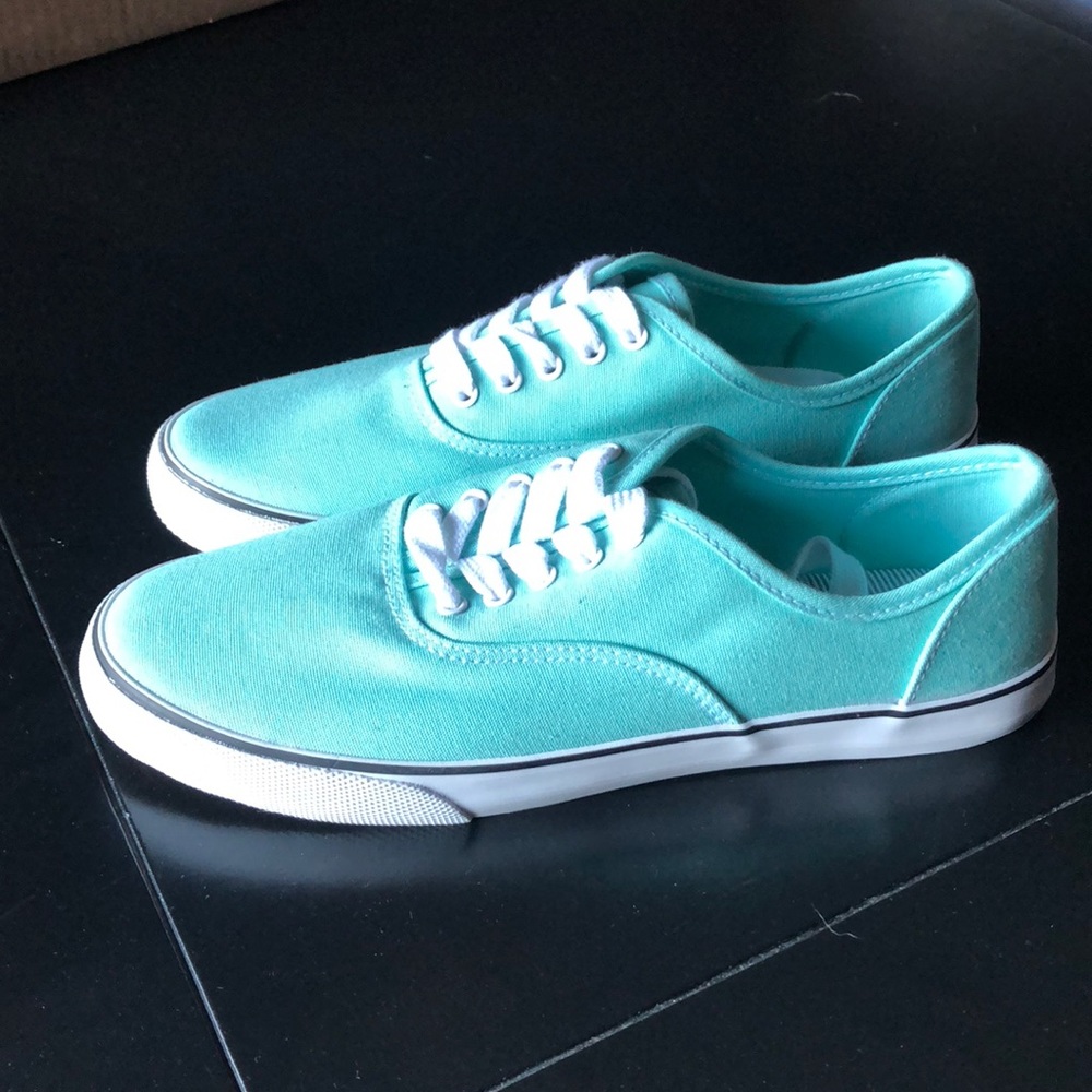 Brand new teal canvas shoes